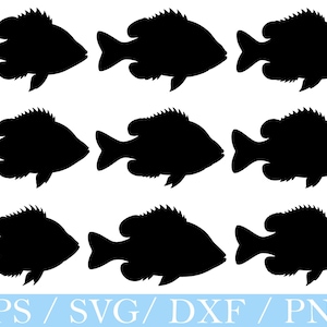 Bluegill Panfish SVG: Fish Silhouette, Clipart, and Decal (Digital Download)