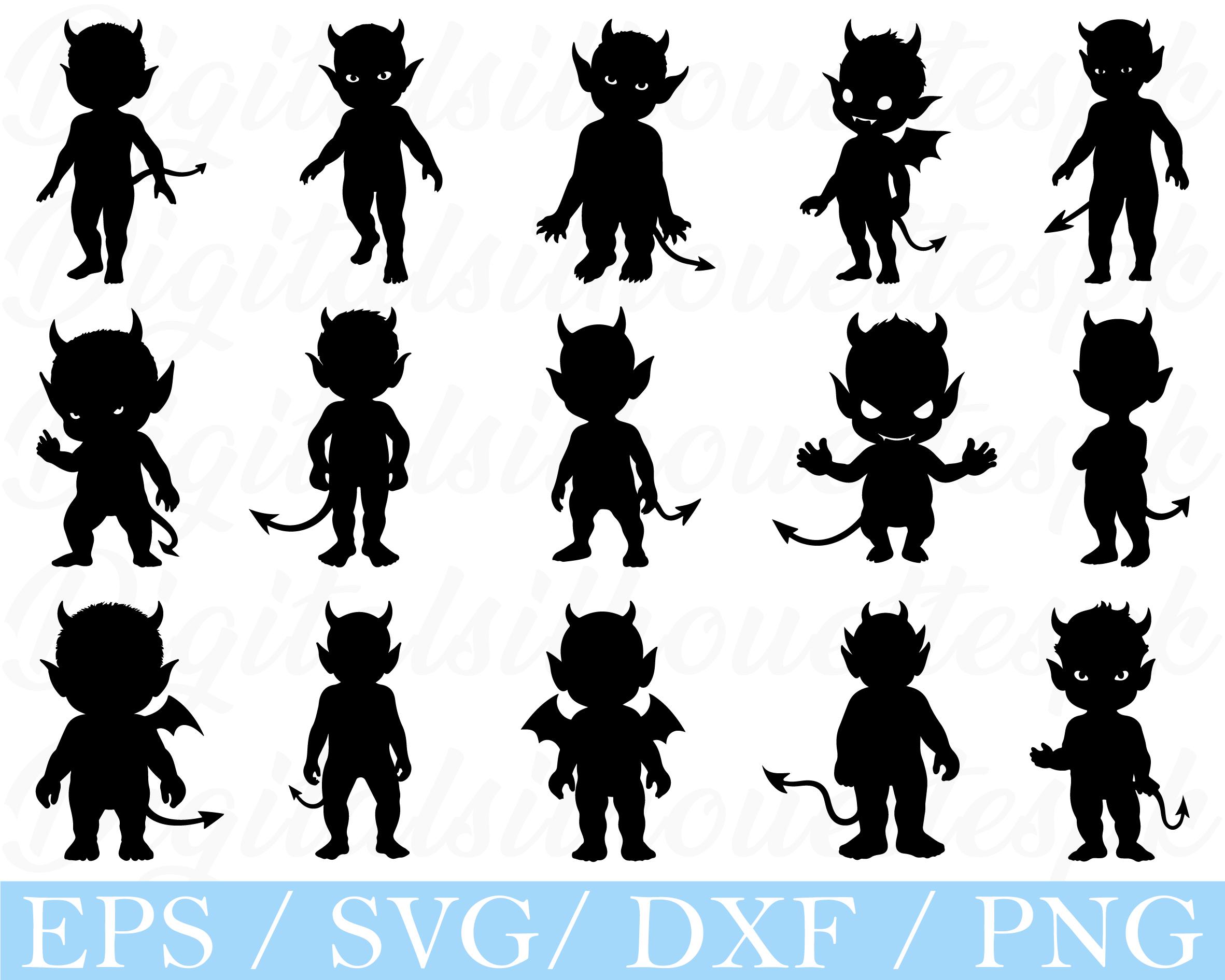 Little Devil Svg, Little Devil Silhouette, Dxf, Png - Etsy Canada