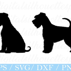 Soft Coated Wheaten Terrier Dog Svg, Silhouette, Dxf, Png