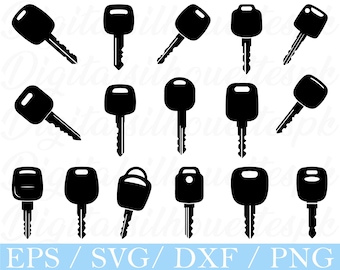 Car Keys Svg, Car Keys Silhouette, Dxf, Png