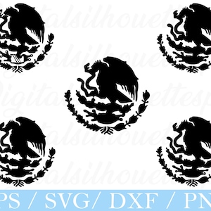 Mexico Coat of Arms Svg, Coat of Arms Silhouette, Dxf, Png