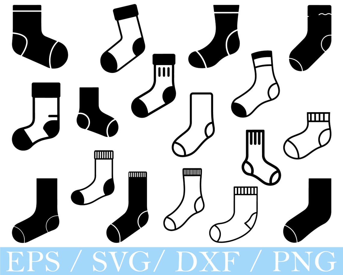 Socks Module Vector Socks Vector Clipart, Simple Outline Design (digital Download) - Etsy