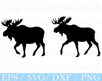 Moose Silhouette SVG: Vector Graphics for DIY Crafts (Digital Download