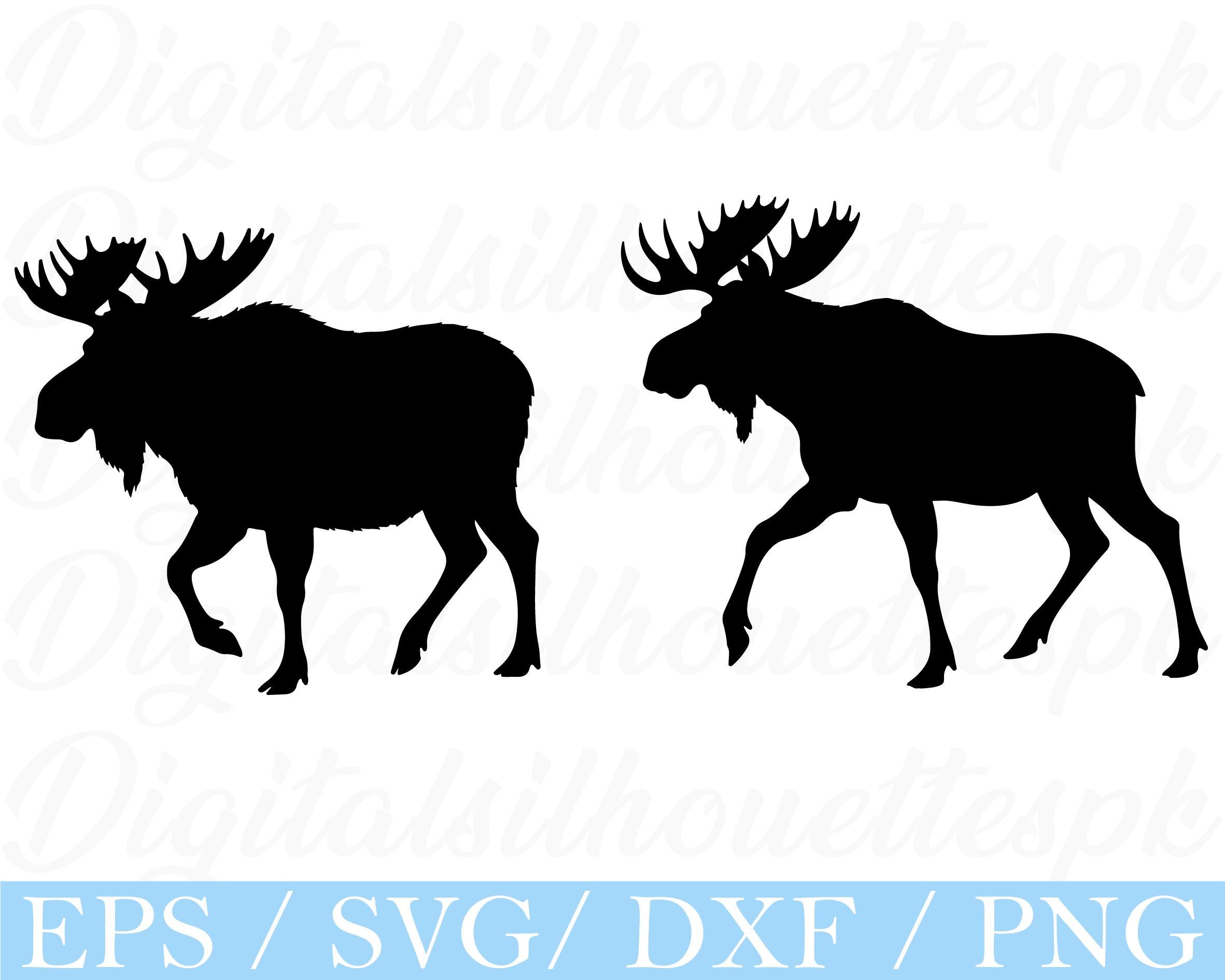 ヘラジカのシルエットSVG：DIYクラフト用ベクターグラフィック