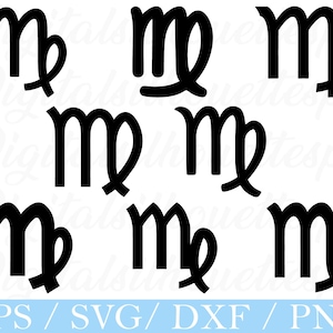 Virgo Zodiac Sign Svg, Virgo Zodiac Sign Silhouette, Dxf, Png
