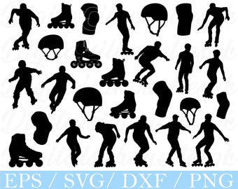 Roller Skate Svg, Roller Skate Silhouette, Dxf, PNG