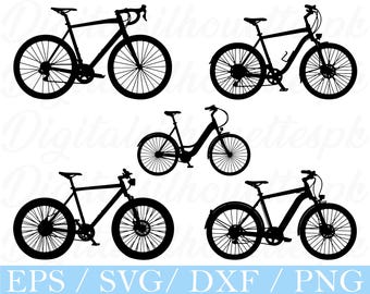 Bicicletas Svg, Silueta de bicicleta, Dxf, Png