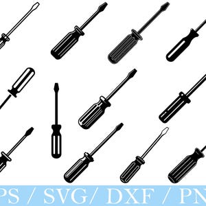 Screwdriver Svg, Screwdriver Silhouette, Screwdriver Vector, Dxf, Png
