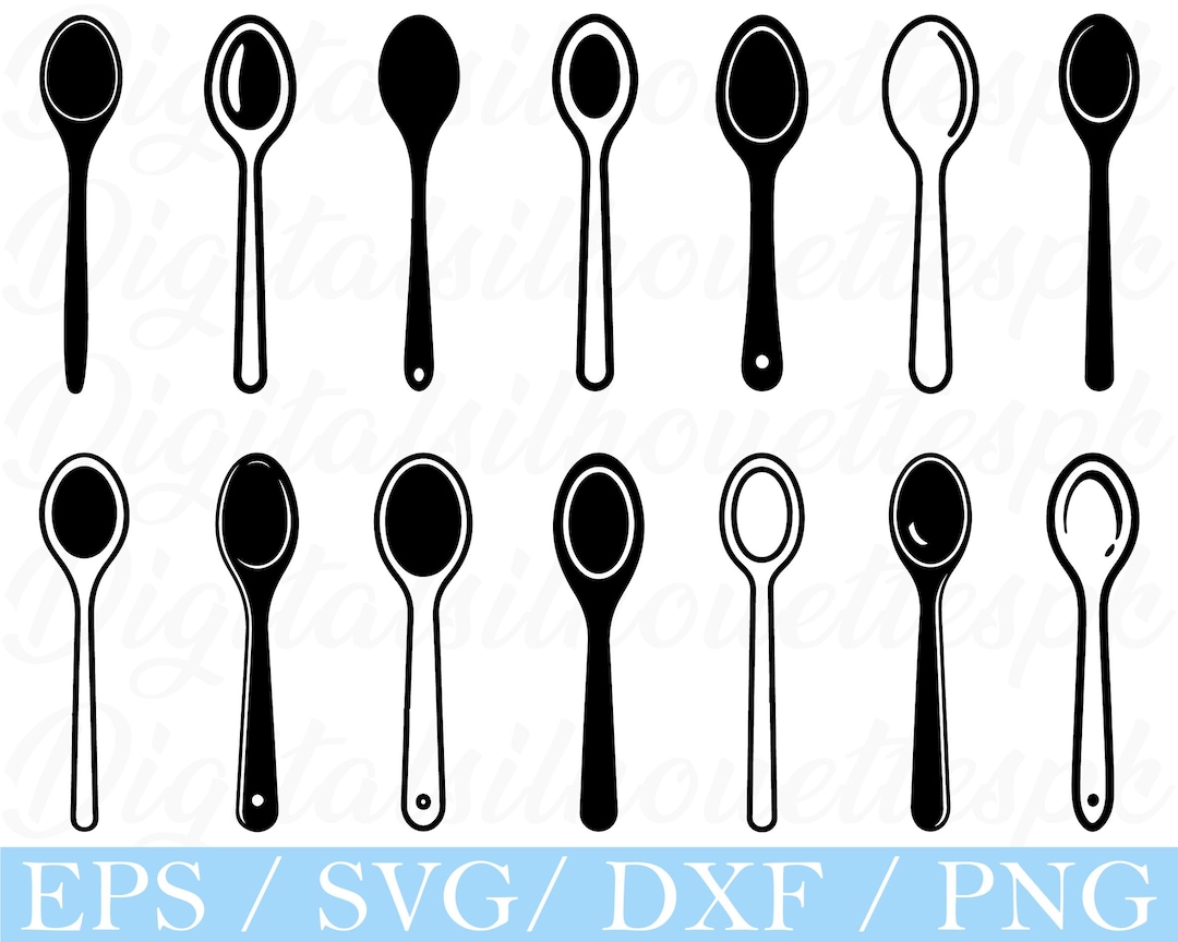 Wooden Spoon SVG Bundle: Silhouette, DXF, PNG (digital Download) - Etsy