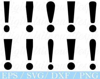 感嘆符 SVG | 感嘆符 SVG | 感嘆符 SVG シルエット | 句読点と記号の