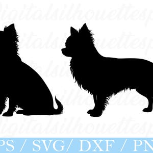 Longhaired Chihuahua Dog Svg, Chihuahua Dog Silhouette, Dxf, Png