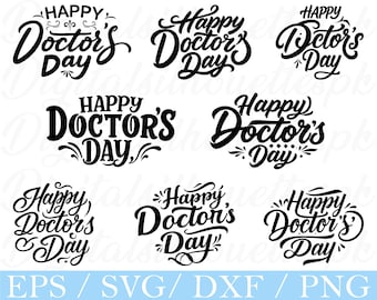 Tipografia per la giornata del dottore in formato SVG, DXF, PNG