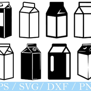 Milk Carton Svg, Milk Carton Silhouette, Milk Carton Vector, Dxf, Png
