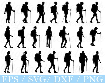 Vandring Svg, Vandring Silhuett, Dxf, Png