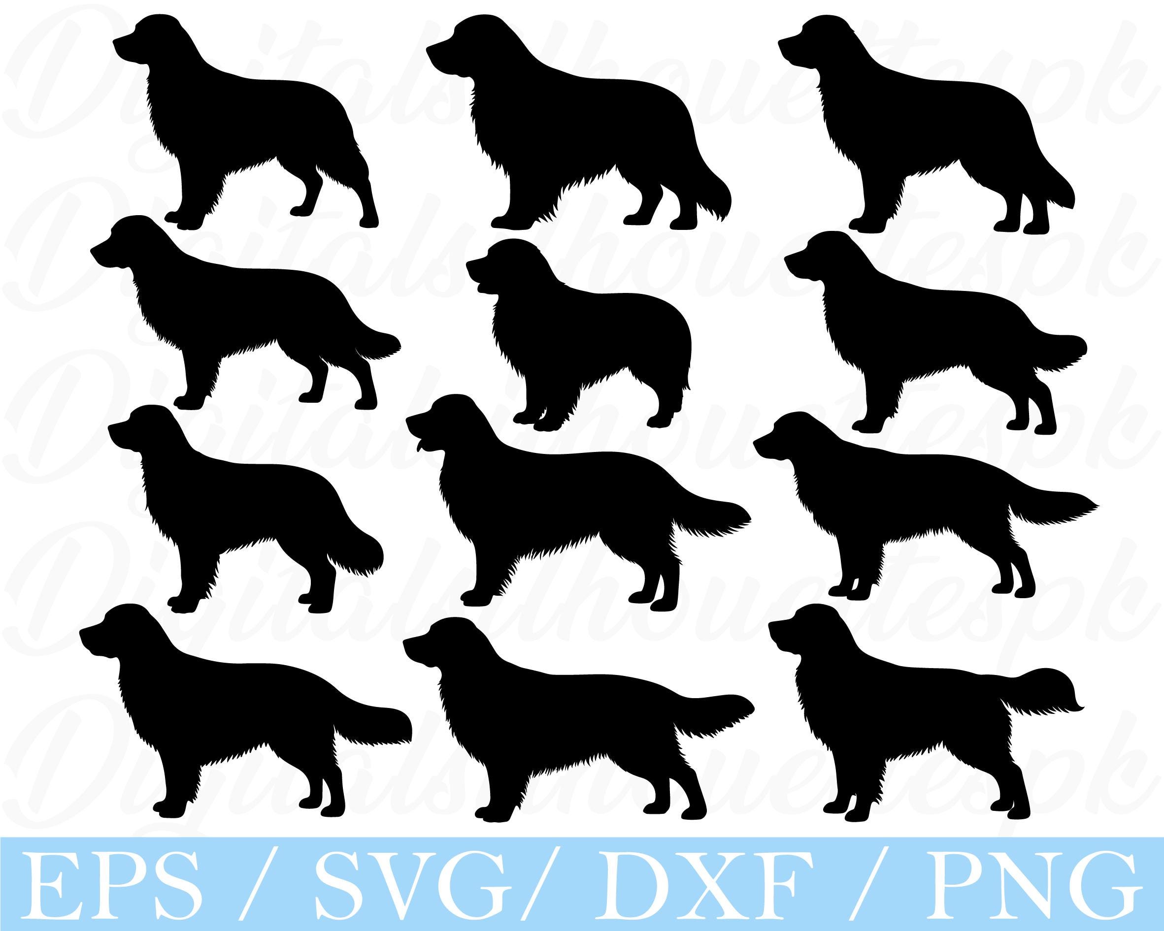 ゴールデンレトリバー犬のSVG、ゴールデンレトリバー犬のシルエット