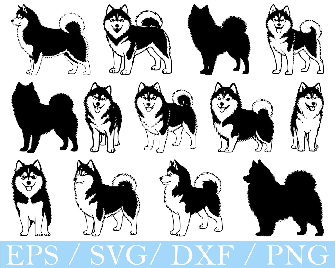 Mini Pomsky Vector Pomsky Dog Silhouette Vector, Clipart Graphics (digital Download) - Etsy
