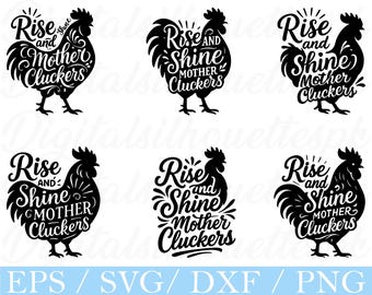 Targa In Metallo Vintage 30x20 Cm Con Scritta Divertente 'Rise And Shine Mother Cluckers' Per Cucina, Bar O Casa - 2