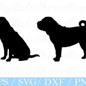 Shar Pei Dog Svg, Shar Pei Dog Silhouette, Dxf, Png