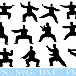 Tai Chi Svg, Tai Chi Silhouette, Tai Chi Vector, Dxf, Png