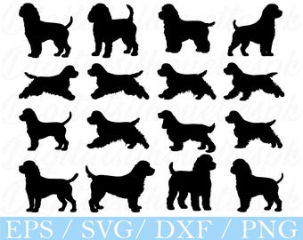 Cocker Spaniel Dog Svg, Cocker Spaniel Dog Silhouette, Dxf, Png