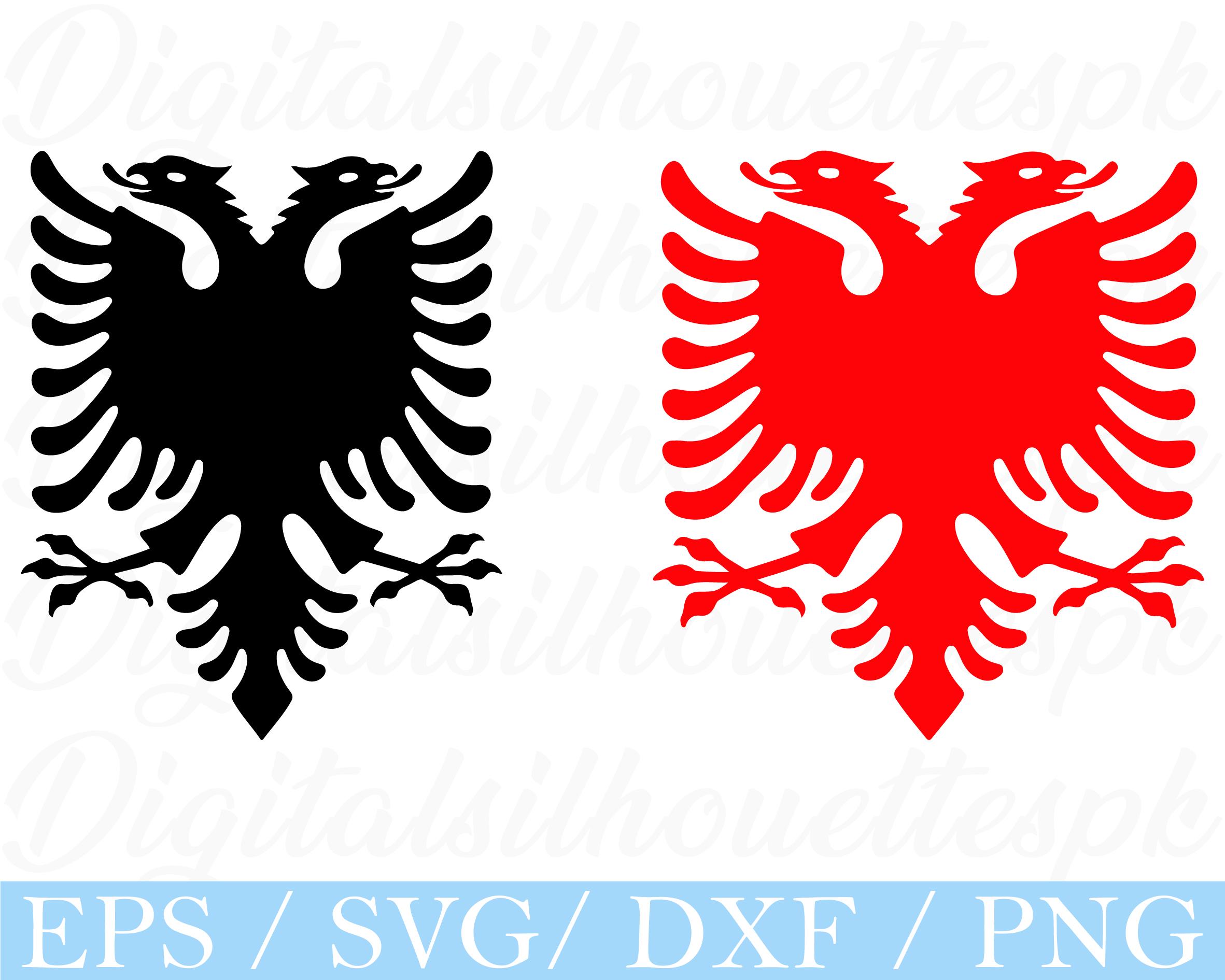 アルバニア国旗 双頭の鷲の紋章 シルエット、DXF、PNG - Etsy 日本
