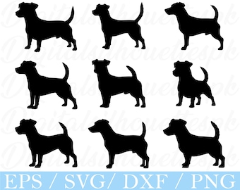 Jack Russel Terrier Dog Svg, Jack Russel Silhouette, Dxf, Png