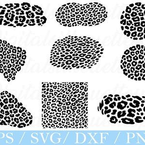 Leopard Print Svg, Leopard Print Silhouette, Dxf, Png