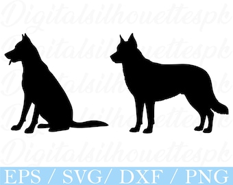 Beauceron Dog Silhouette, Vector Cut File (Digital Download)