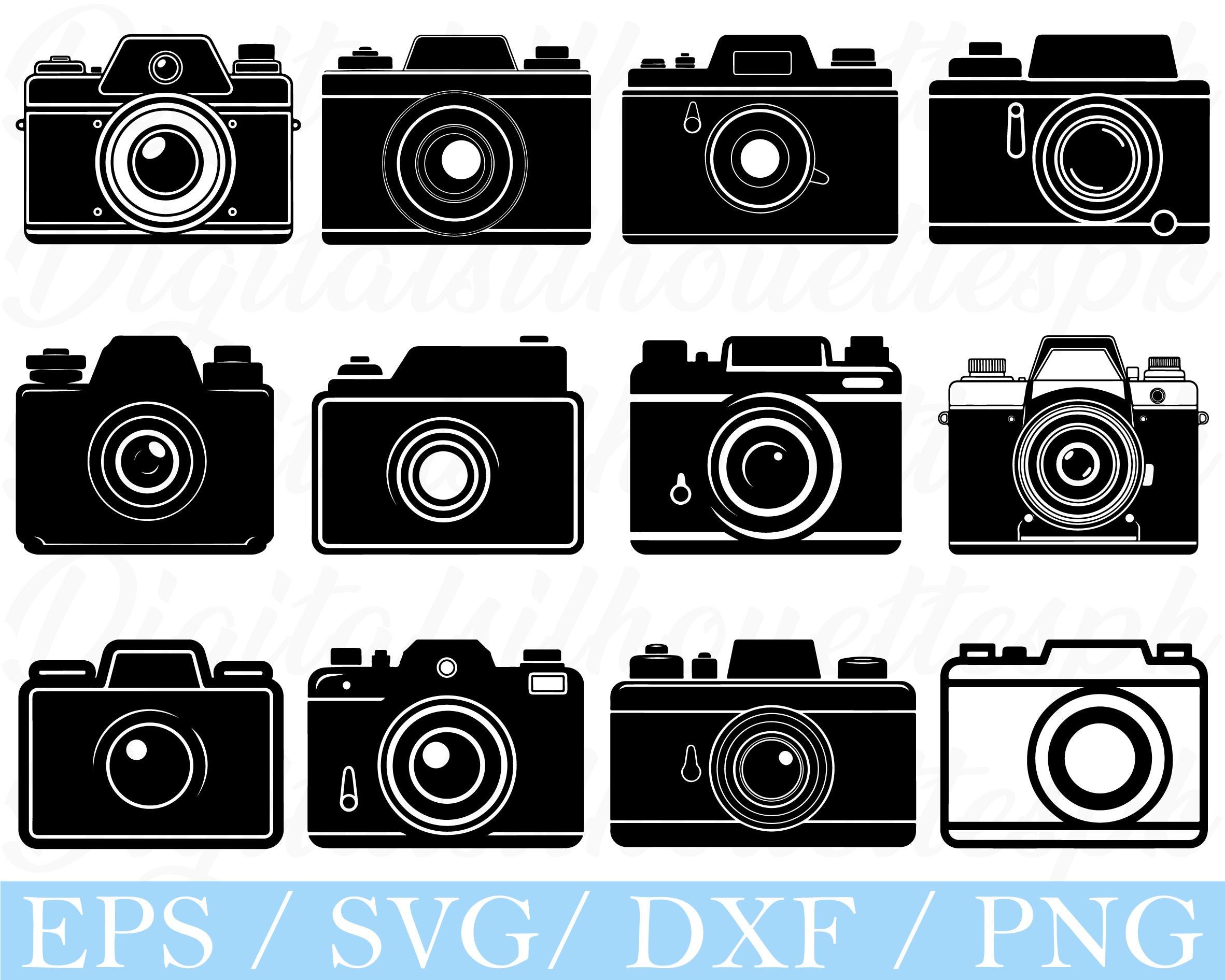 Vintage Camera SVG Bundle: Silhouette, Vector, PNG, DXF (digital ...