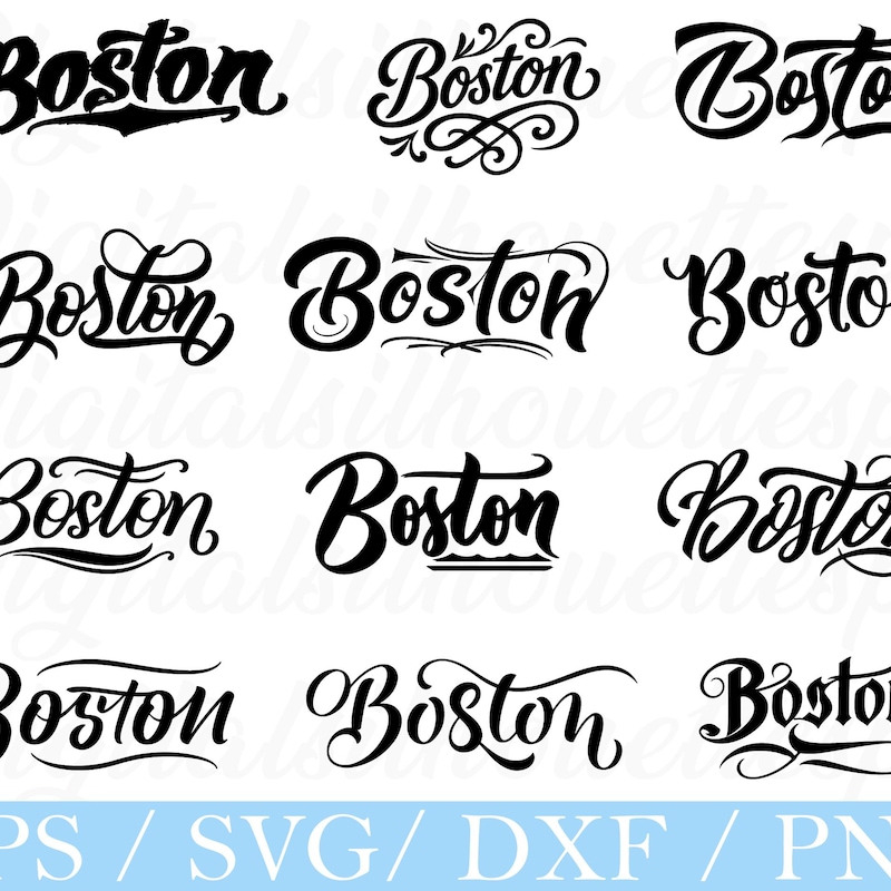 Boston Typography - Etsy