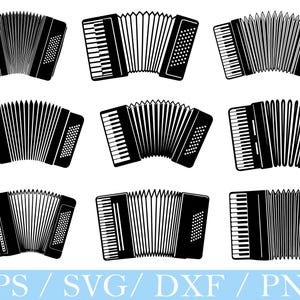 Accordian Svg, Accordian Silhouette, Accordian Vector, Dxf, Png