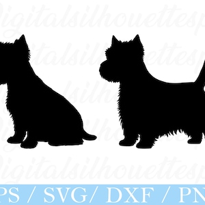 West Highland Terrier Dog Svg, West Highland Terrier Dog Silhouette, Dxf, Png