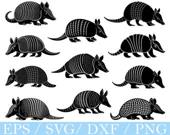Armadillo Silhouette Vector Art: SVG, PNG, DXF Files (Digital Download
