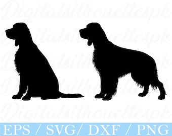 Gordon Setter Dog Silhouette: SVG, PNG, DXF Files (Digital Download)