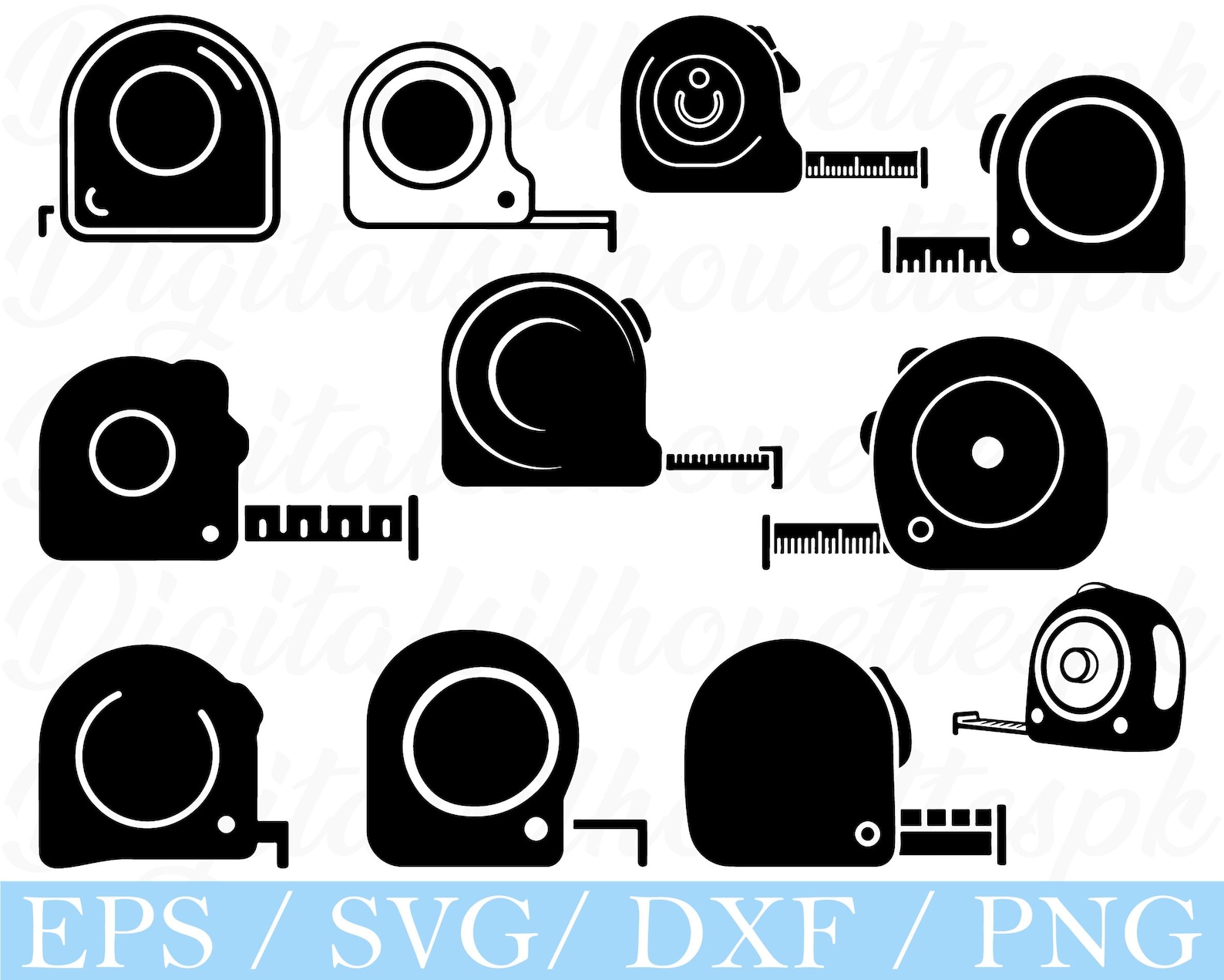 Measuring Tape SVG Bundle: Silhouette Cut Files (digital Download) - Etsy