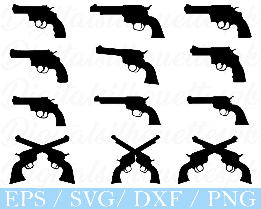 Revolver Svg, Revolver Silhouette, Dxf, Png - Etsy