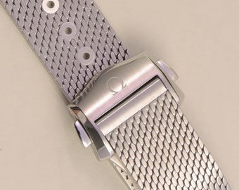 OEM Original Mesh for OMEGA Watch Milanese Bracelet 20mm 21mm Strap Band for SeaMaster SpeedMaster Bond 007 Clasp Buckle