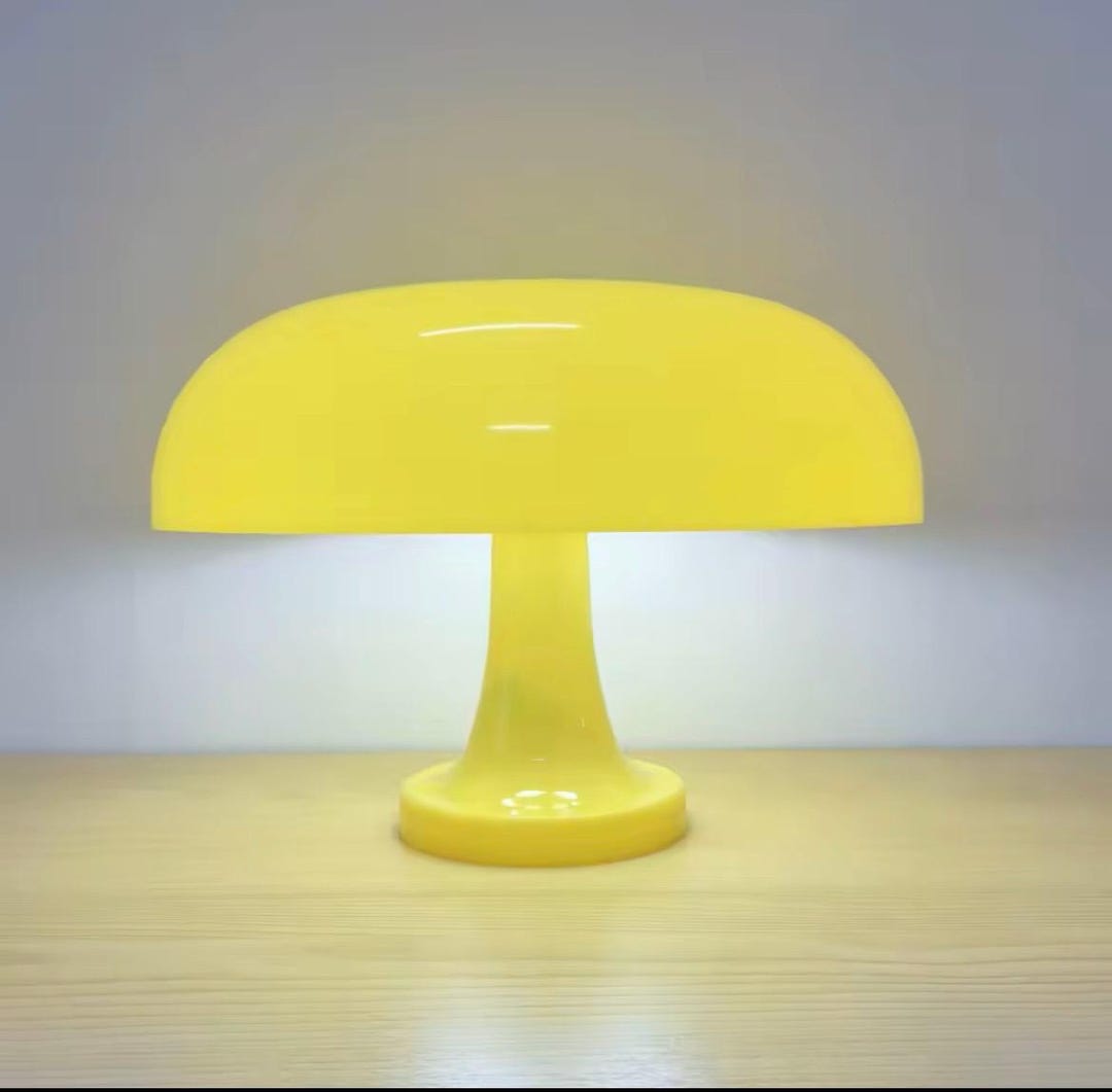 Yellow Mushroom Lamp - Retro Design Table Lamp for Professionals ...