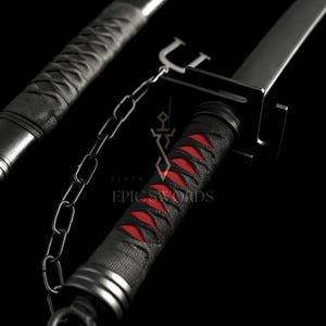 Samurai Katana Sword | All Tang Japanese Katana | Hand Forged Katana | Japanese Samurai Sword Replica | Black Katana | Handmade Katana