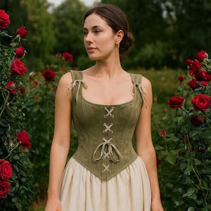 Medieval Corset Vest | Cottagecore Corset Top | Vintage Inspired Lace-Up Bodice | Handmade Halloween Corset | Women Ren Fair Pirate Outfit