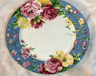 Ralph Lauren Hutchinson Porcelain Leopard Rare Plate Gold