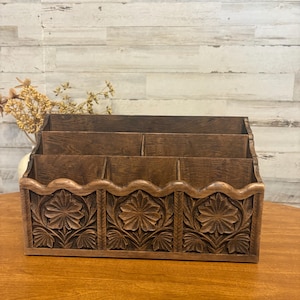 Vintage Lerner Faux Wood Letter Organizer