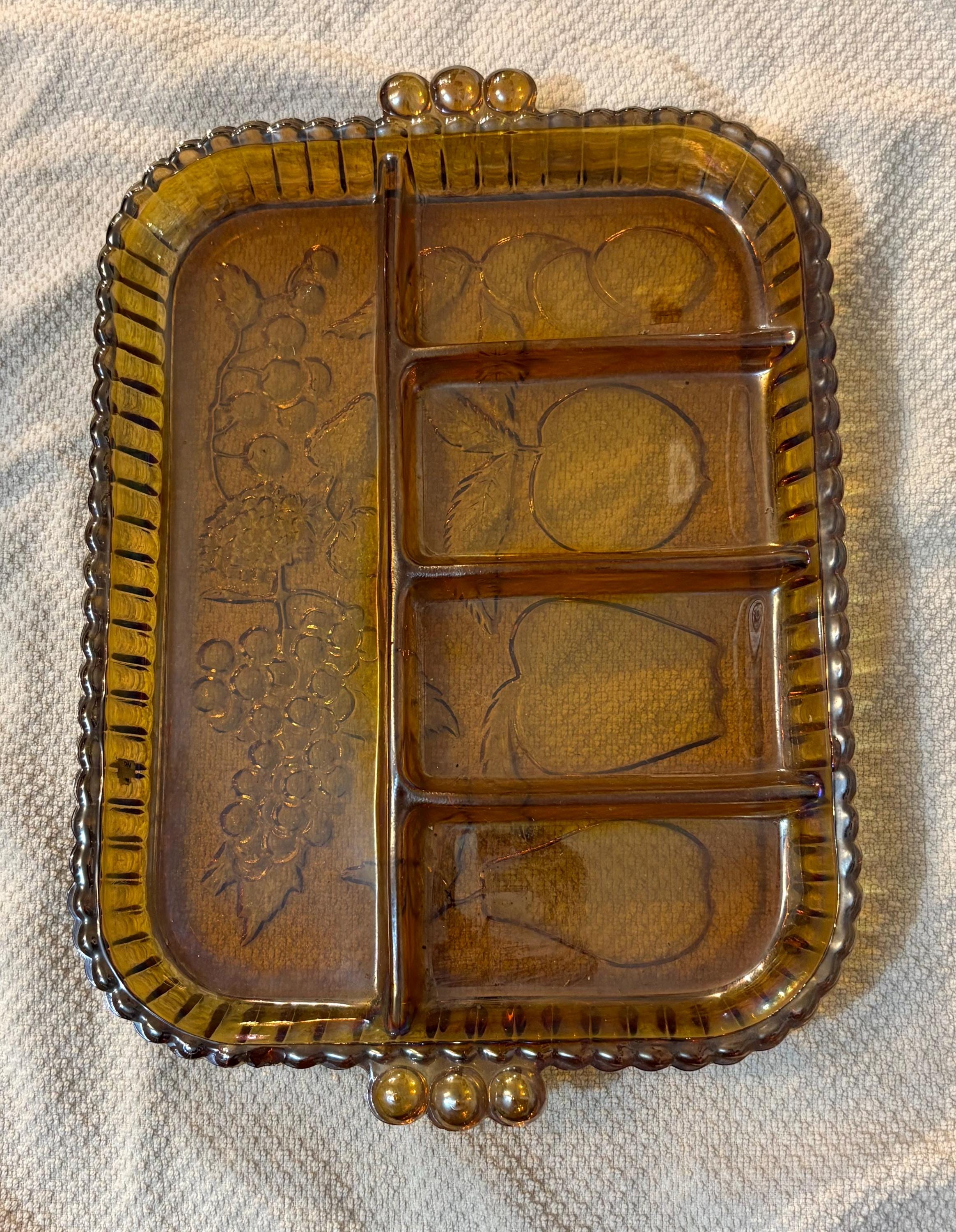 Vintage Indiana Glass Relish Tray