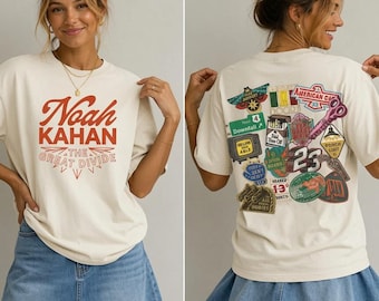 T-shirt folk indépendant couleurs confort léger sur porche, t-shirt de concert Noah Kahan, cadeau chemise graphique vintage