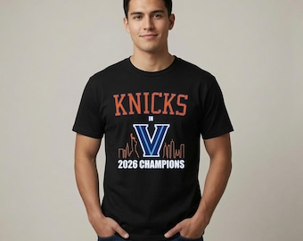 Knicks in V | Villanova Kn!cks 2026 Champions T-Shirt | NYC skyline basketball tee | Comfort Colors
