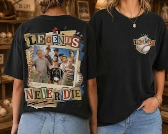 Comfort Colors Vintage The Sandlot Shirt, Legends Never Die Baseball T-Shirt, Retro Baseball 90s Tee