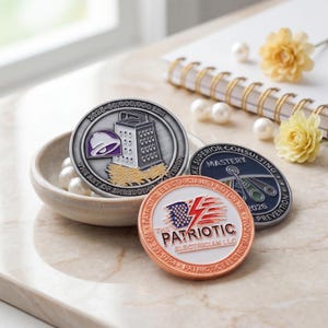 Custom Challenge Coins for Business | Corporate Gift Coins | Company Logo Medallions | Branded Recognition Tokens | Client Appreciation Gift