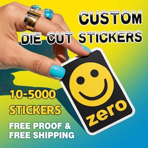 Pegatinas rectangulares personalizadas / Calcomanías de vinilo personalizadas / Ideales para etiquetas comerciales, pegatinas de dirección y marca / Prueba gratuita