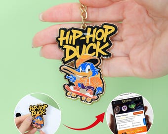 Aangepaste metalen NFC-sleutelhanger | Smarttech-cadeau | Anime-sleutelhanger | Aangepaste gegraveerde sleutelhanger | Gepersonaliseerde cadeau voor mannen