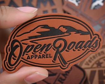 Custom Leather Patches | Personalized Leather Patch | Leather Patches | Leather Name Tag | Iron On or Sew On Leather Patch, For Jackets Bag